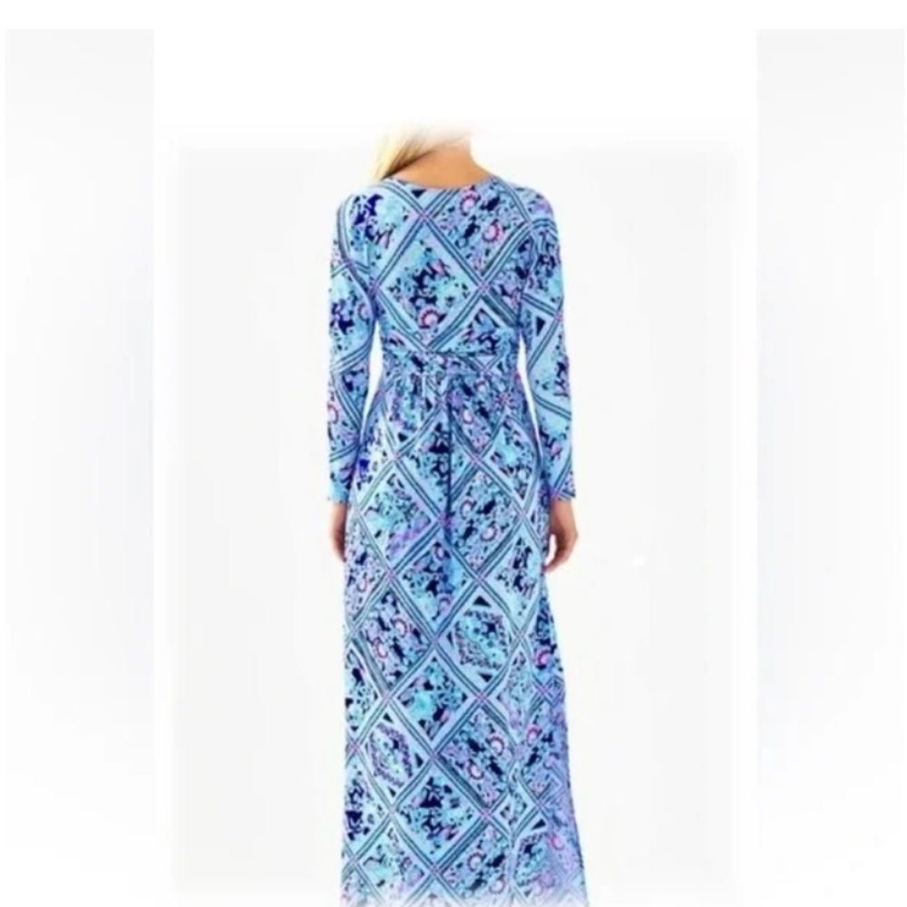 Lily Pulitzer Nichola Long Sleeve Maxi Dress. Size Large. Excellent Condition. - Picture 9 of 10